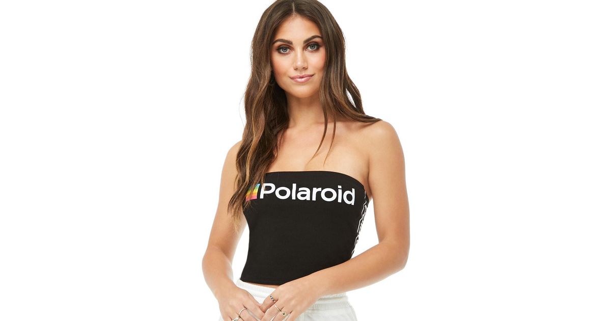 forever 21 polaroid crop top