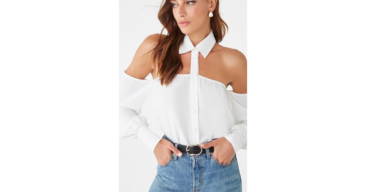 open shoulder shirt