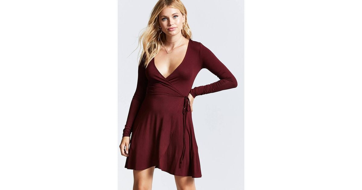 forever 21 maroon dress