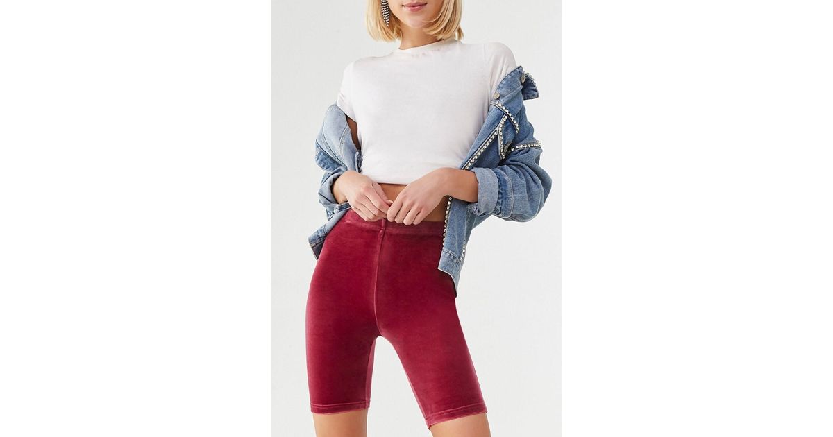 burgundy high waisted shorts
