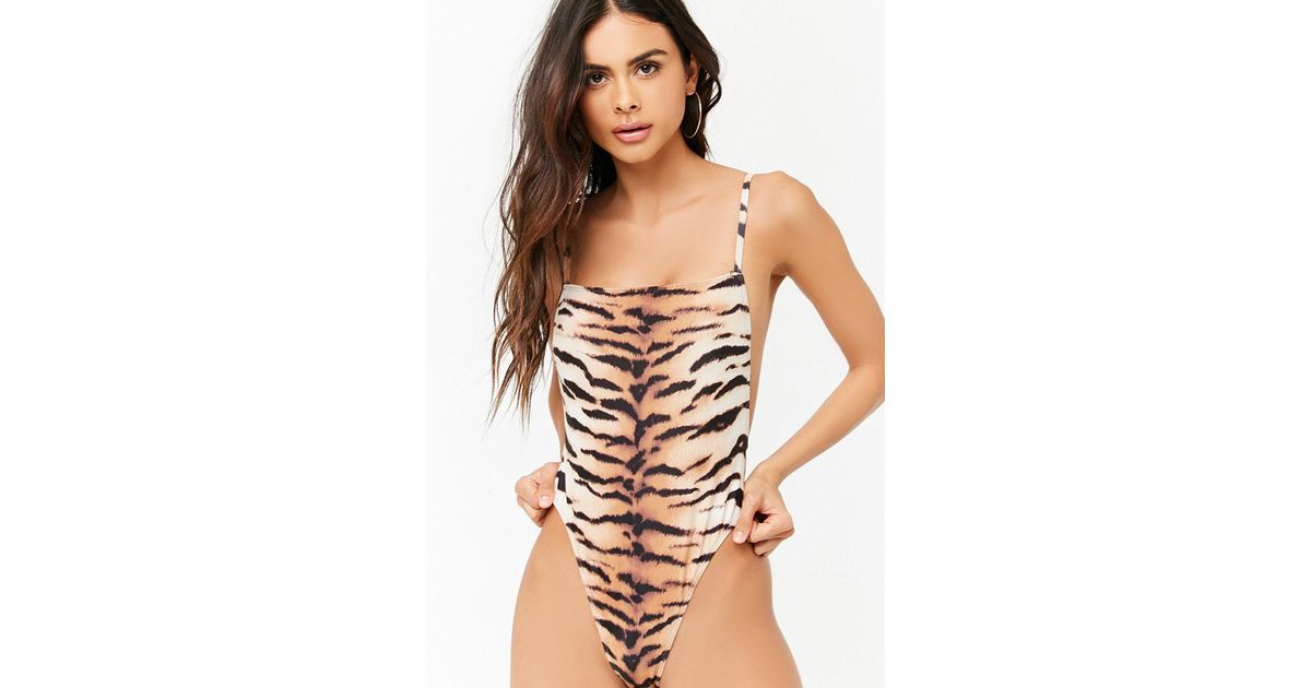tiger print one piece