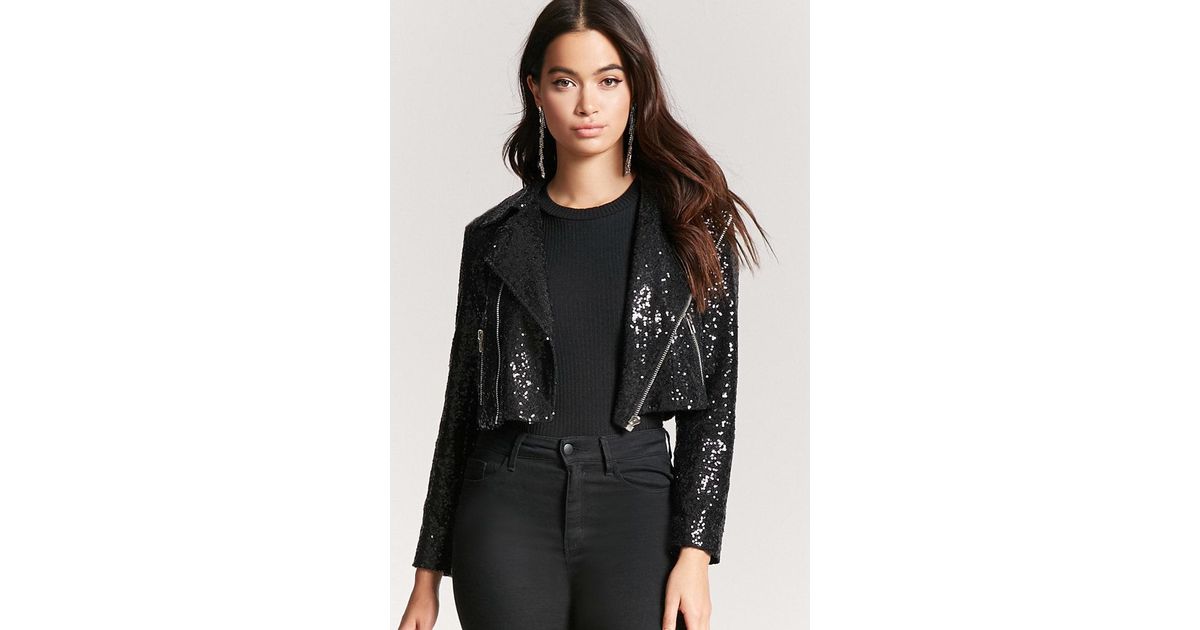 black sequin jacket forever 21