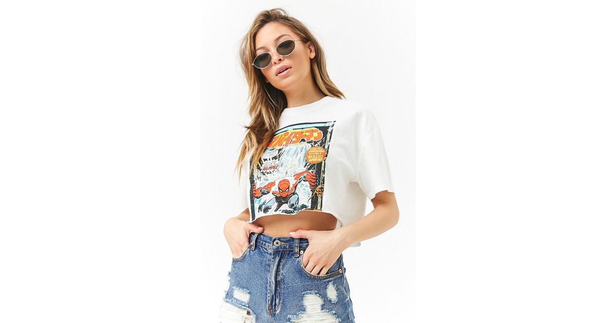 spiderman crop top forever 21