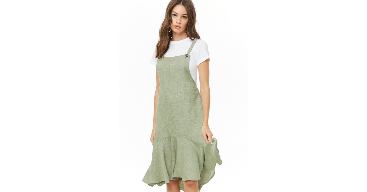 low pinafore dress