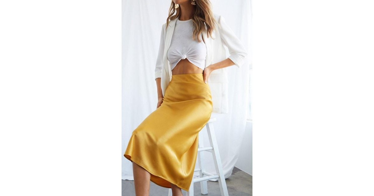 mid length satin skirts 40k