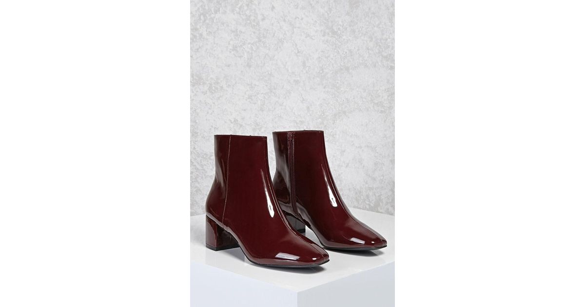 Forever 21 Patent Faux Leather Ankle Boots Lyst - Faux Leather Ankle Booties Forever 21 Forever 21 Patent Faux Leather Ankle Boots Lyst - Faux Leather Ankle Booties Forever 21