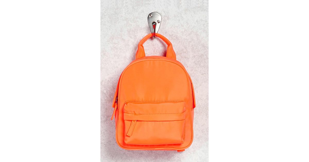 Forever 21 Synthetic Nylon Mini Backpack in Orange - Lyst