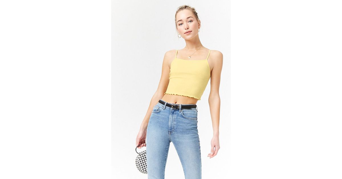 yellow cropped cami