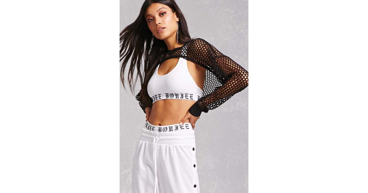 mesh long sleeve extreme crop top
