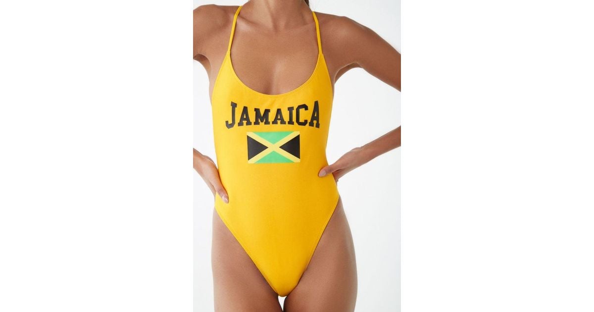 jamaica graphic one piece swimsuit