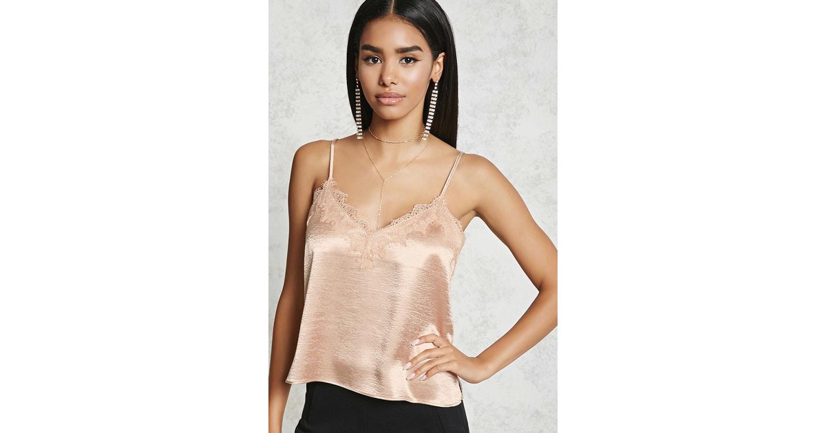 lace silk cami forever 21