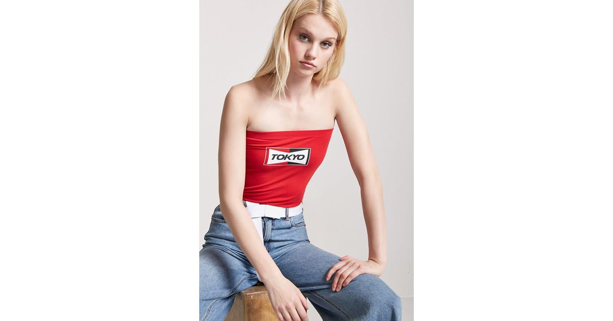 forever 21 red tube top