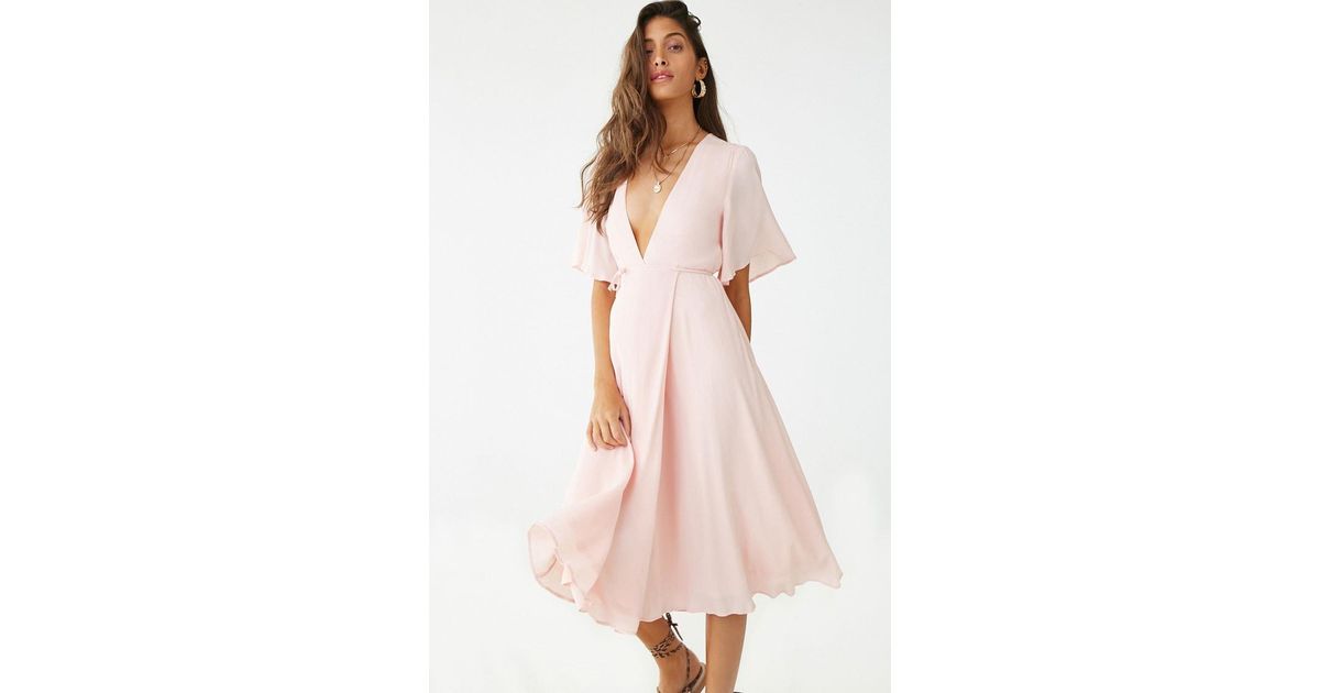 wrap dress blush