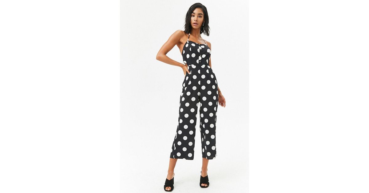forever 21 polka dot jumpsuit