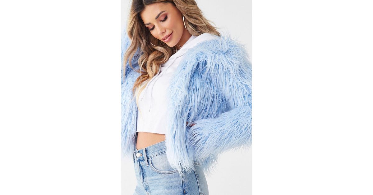 Forever 21 Shaggy Faux Fur Coat in 