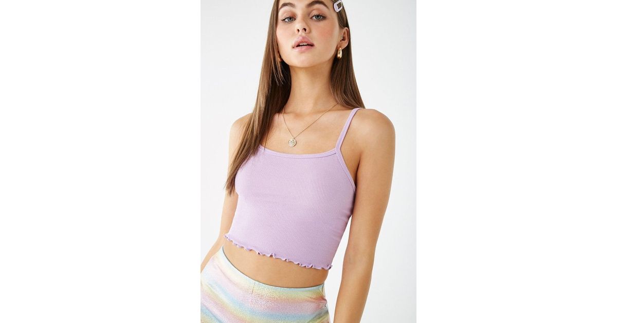 lavender crop top forever 21