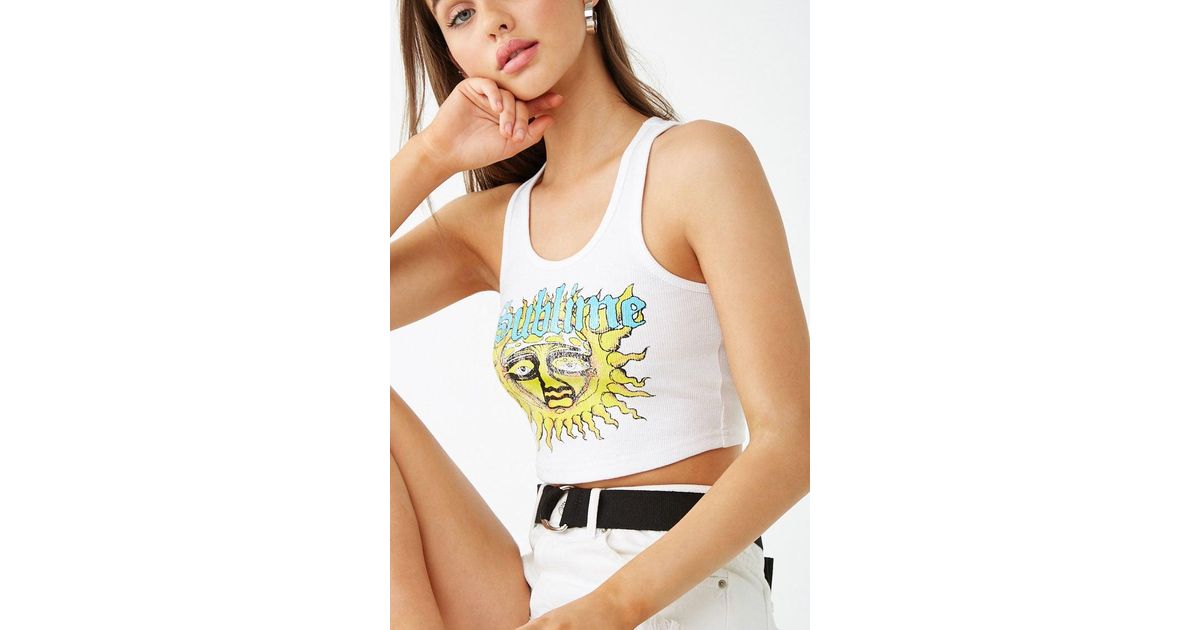 forever 21 white tank top