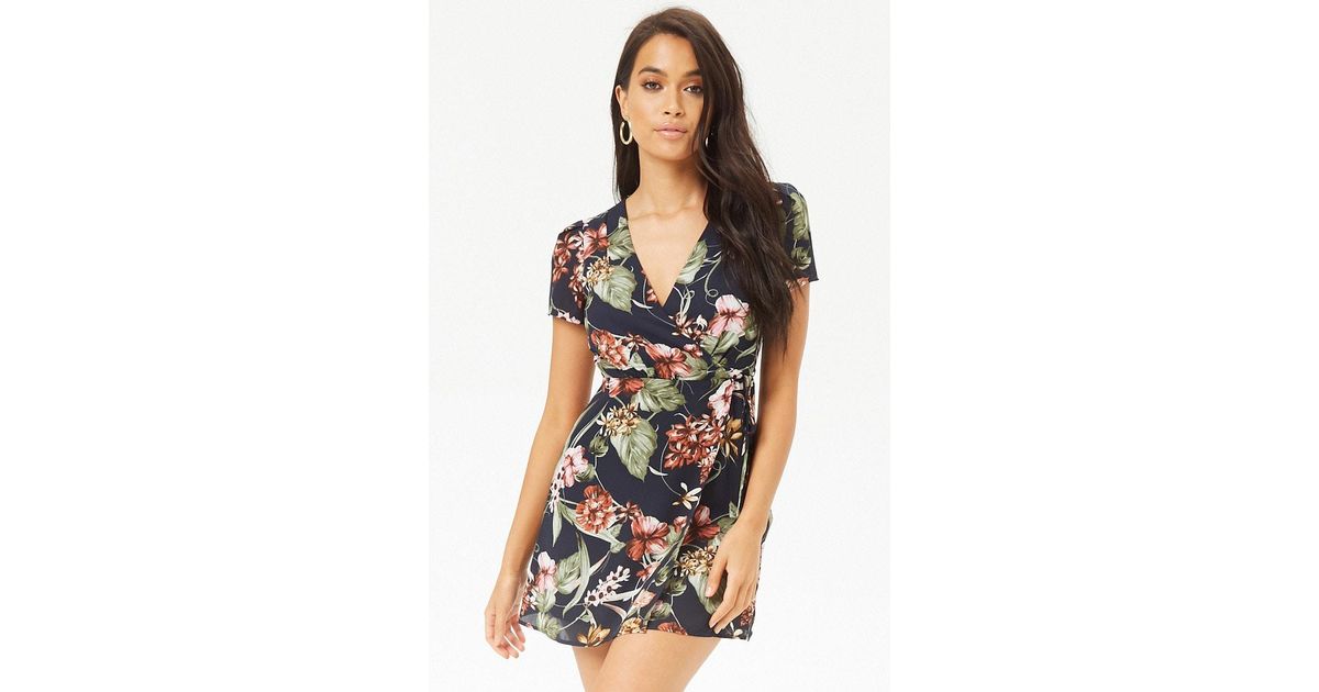 floral wrap dress forever 21