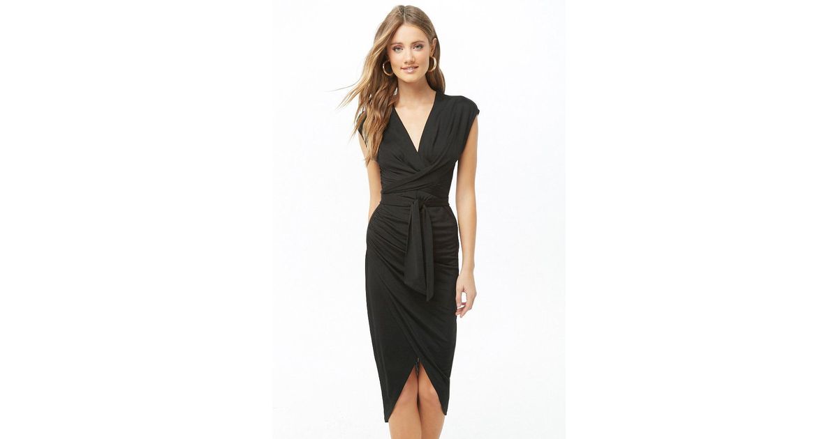midi wrap around dress