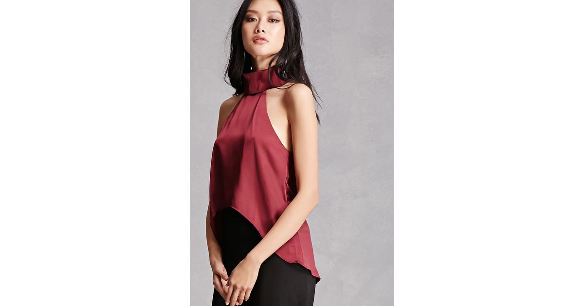 satin halter neck top