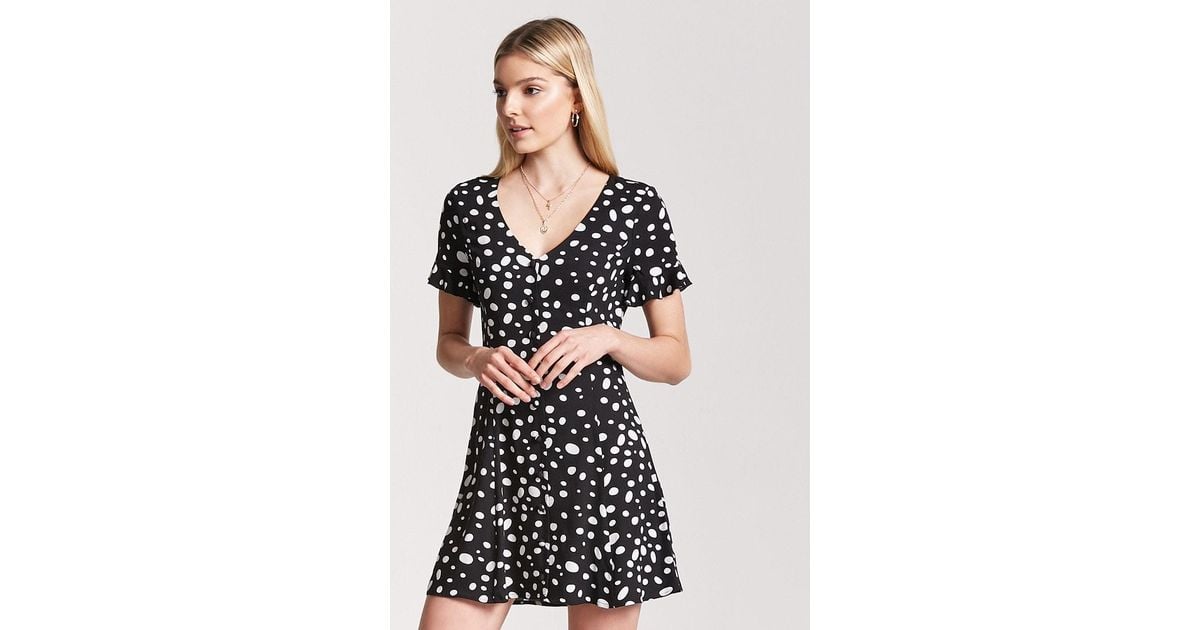 forever 21 black and white polka dot dress