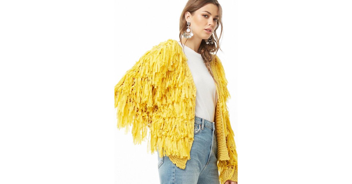 mustard fringe jacket