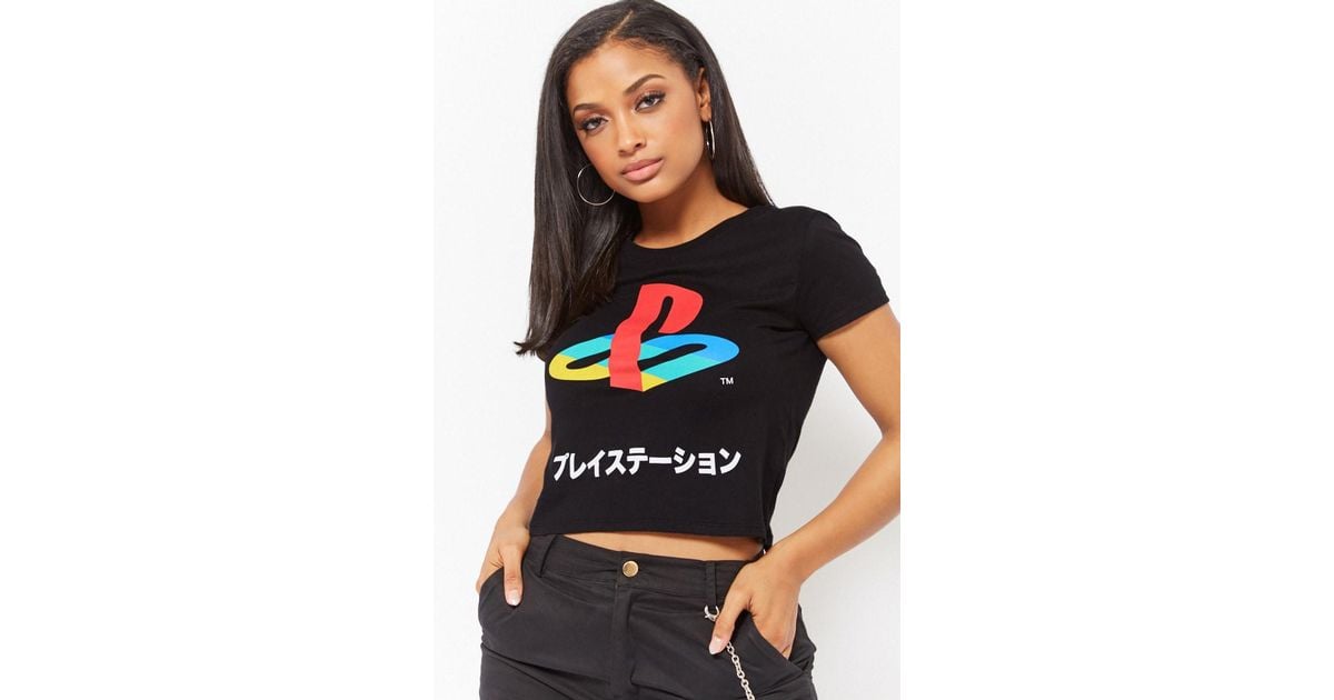 forever 21 playstation crop top