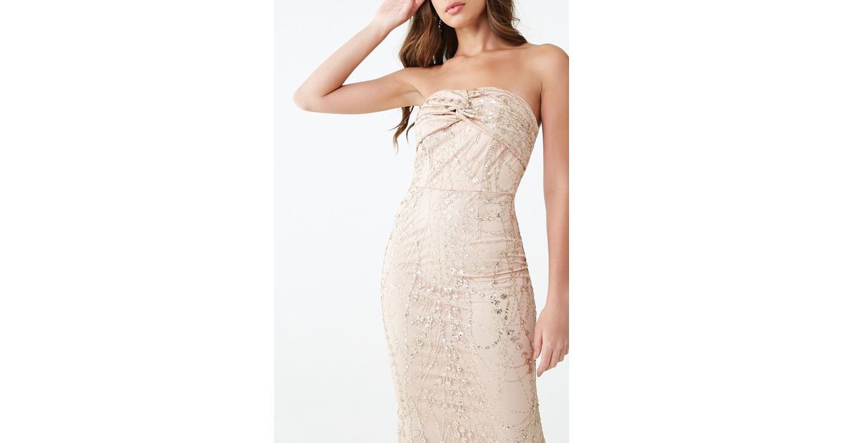glitter gown rose gold