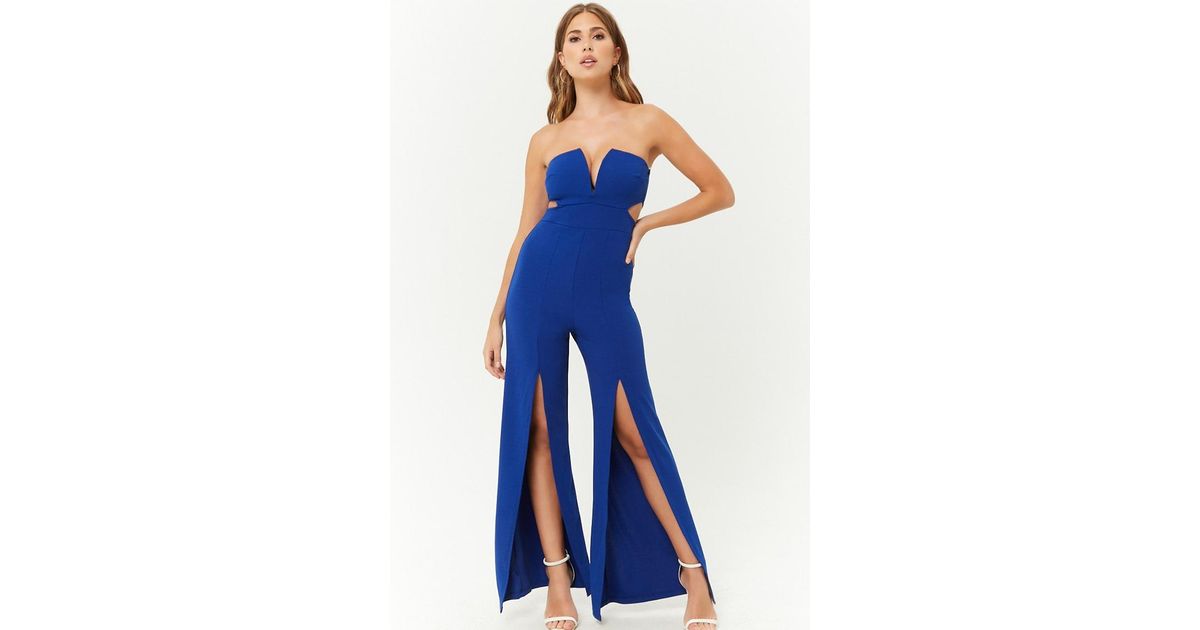 strapless cutout jumpsuit