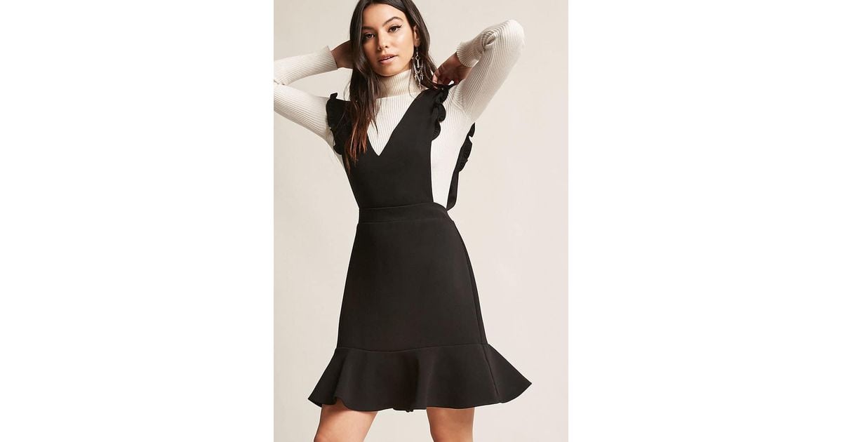 forever 21 black ruffle dress
