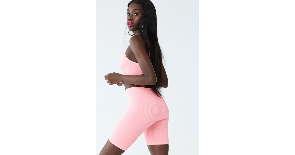 neon biker shorts forever 21