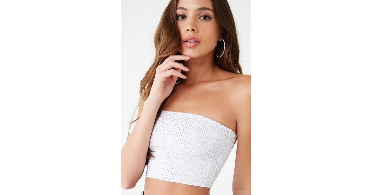 forever 21 rhinestone top