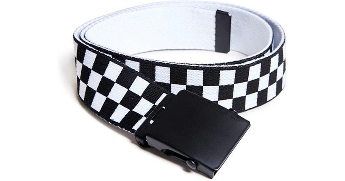 checkered buckle belt