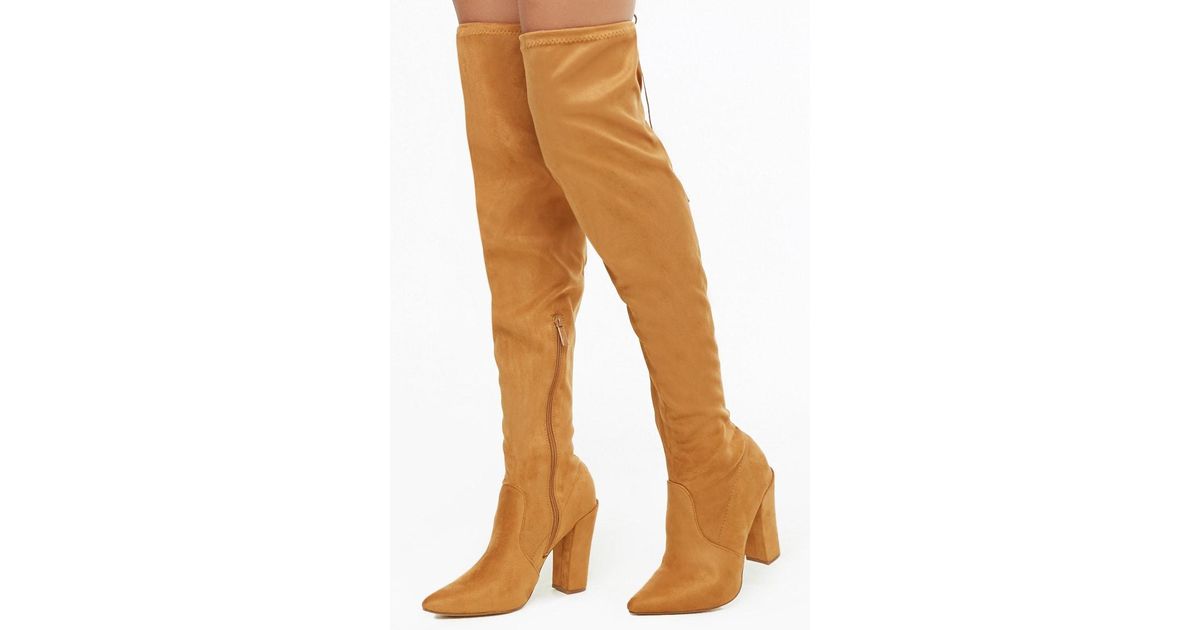 camel over the knee boots