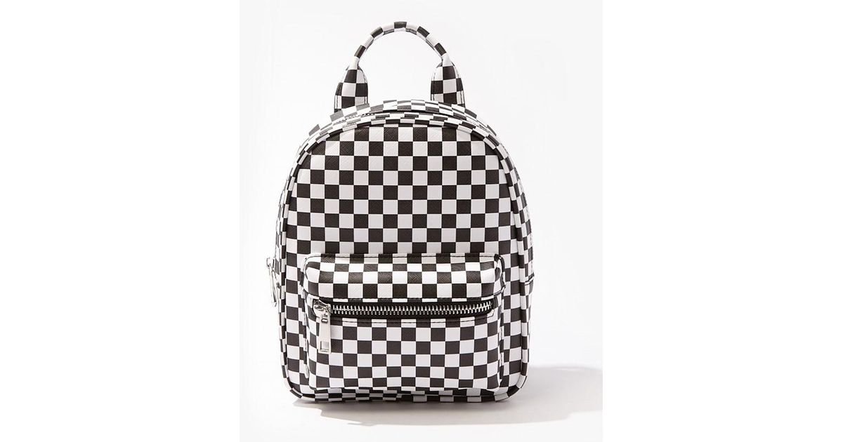 checkered mini backpack