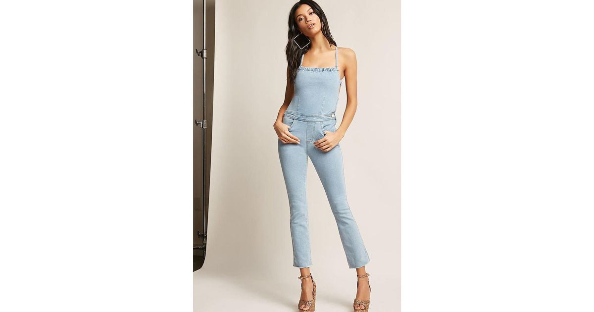 denim cami overalls