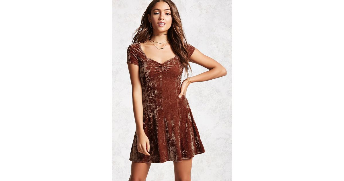 crushed velvet skater dress