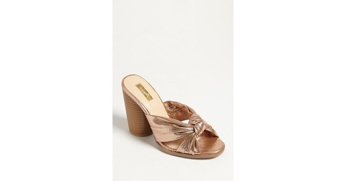 qupid rose gold sandals