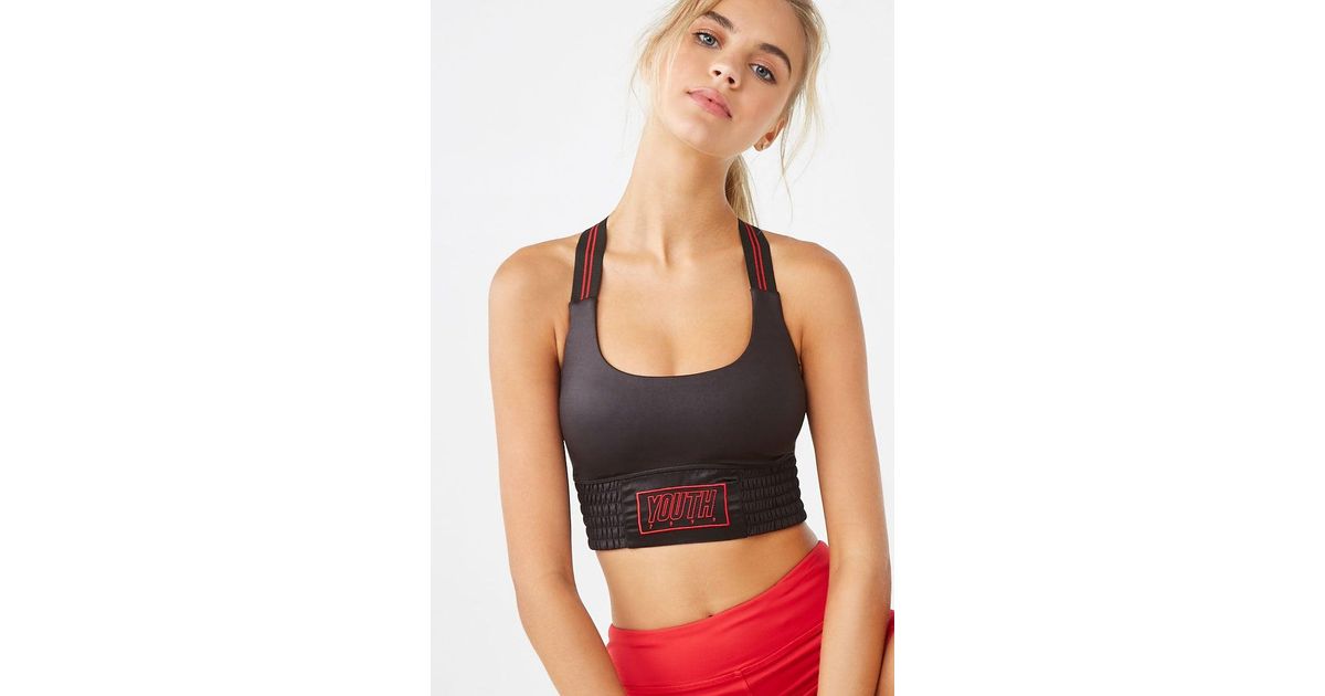 youth black sports bra