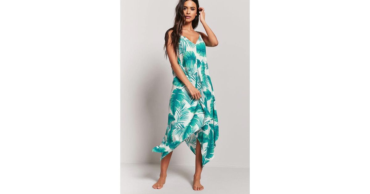 palm leaf swim cover up