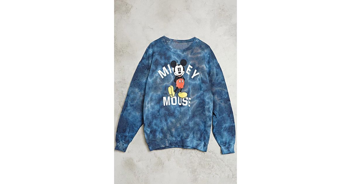 mickey mouse tie dye hoodie forever 21