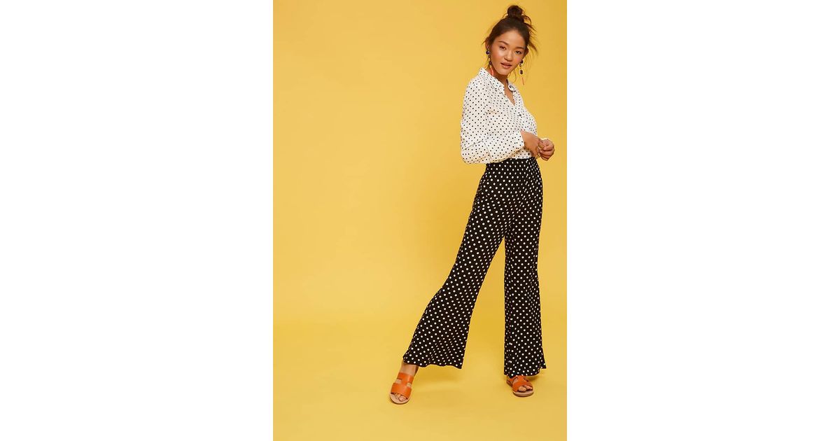 Forever 21 Polka Dot Flare Pants in 