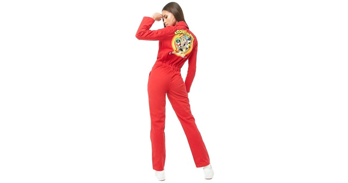 red utility suit