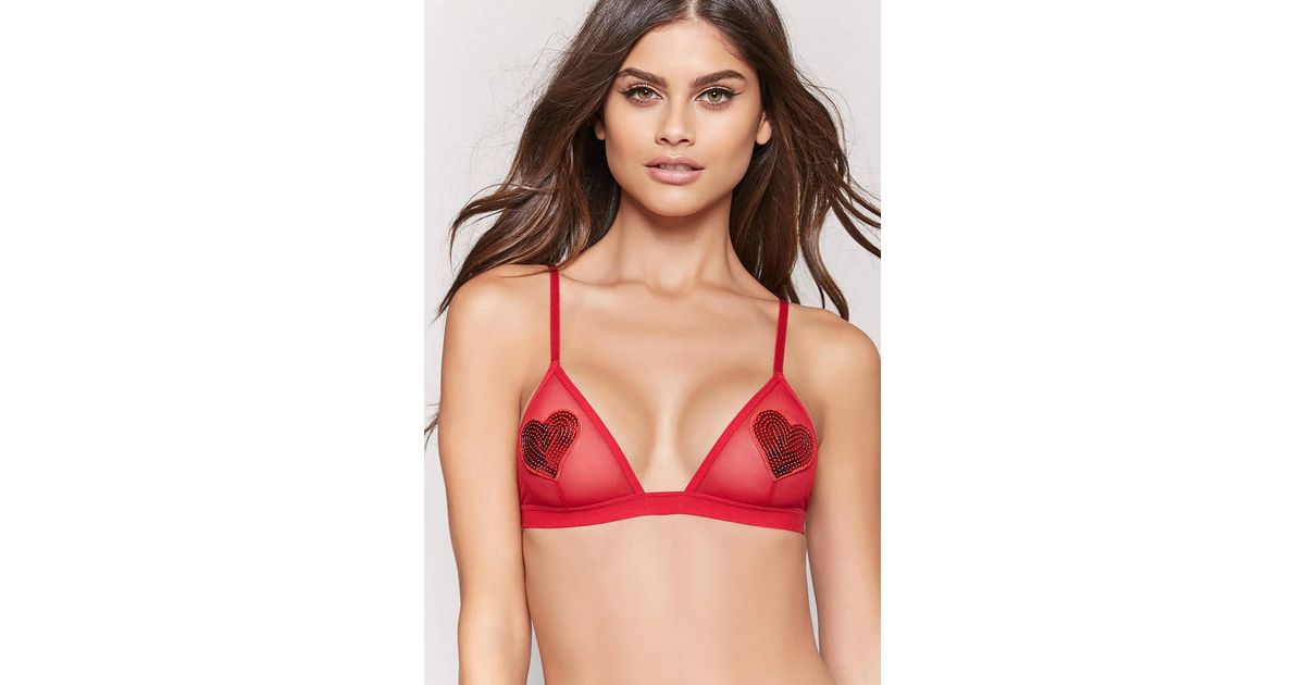 red heart bralette