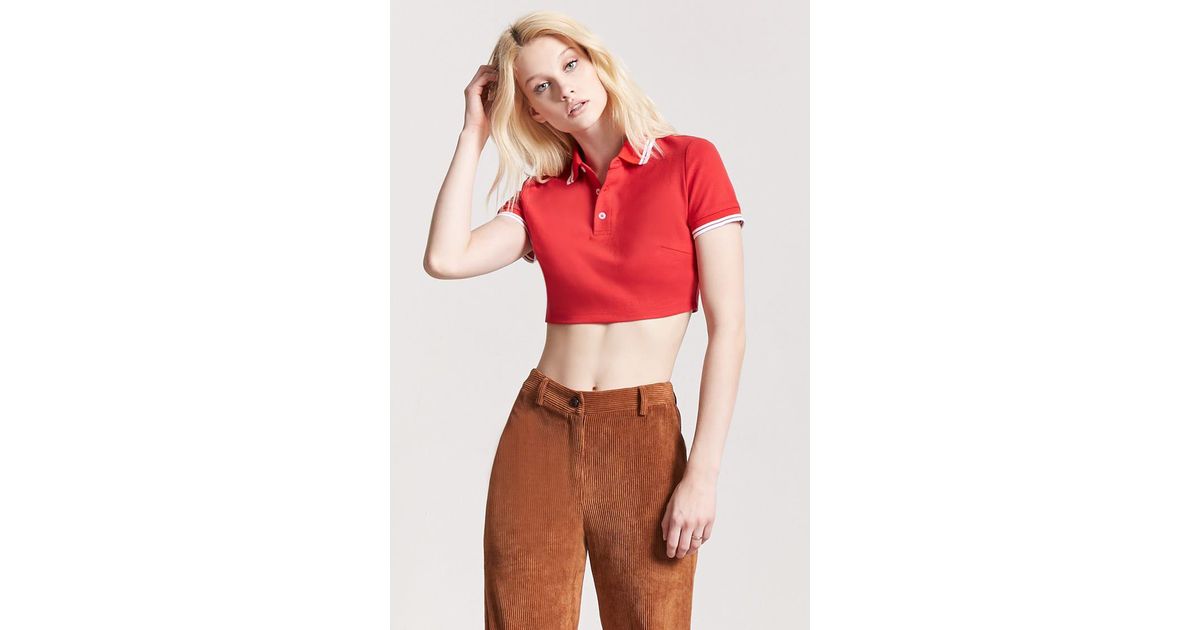 cropped polo shirt forever 21