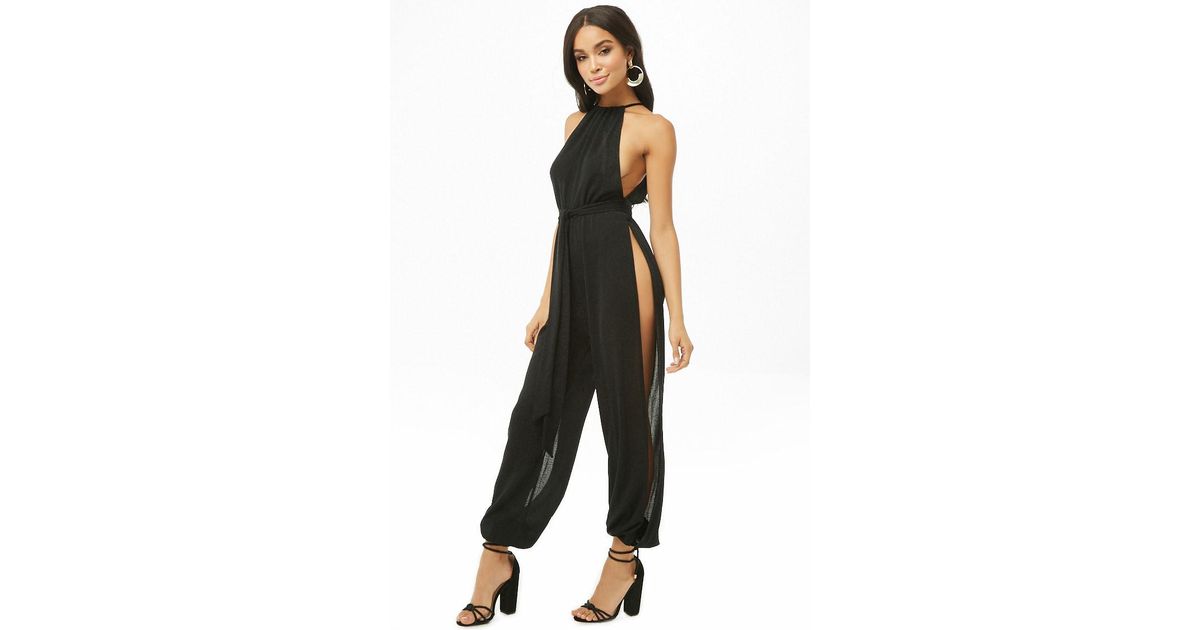 forever 21 metallic jumpsuit