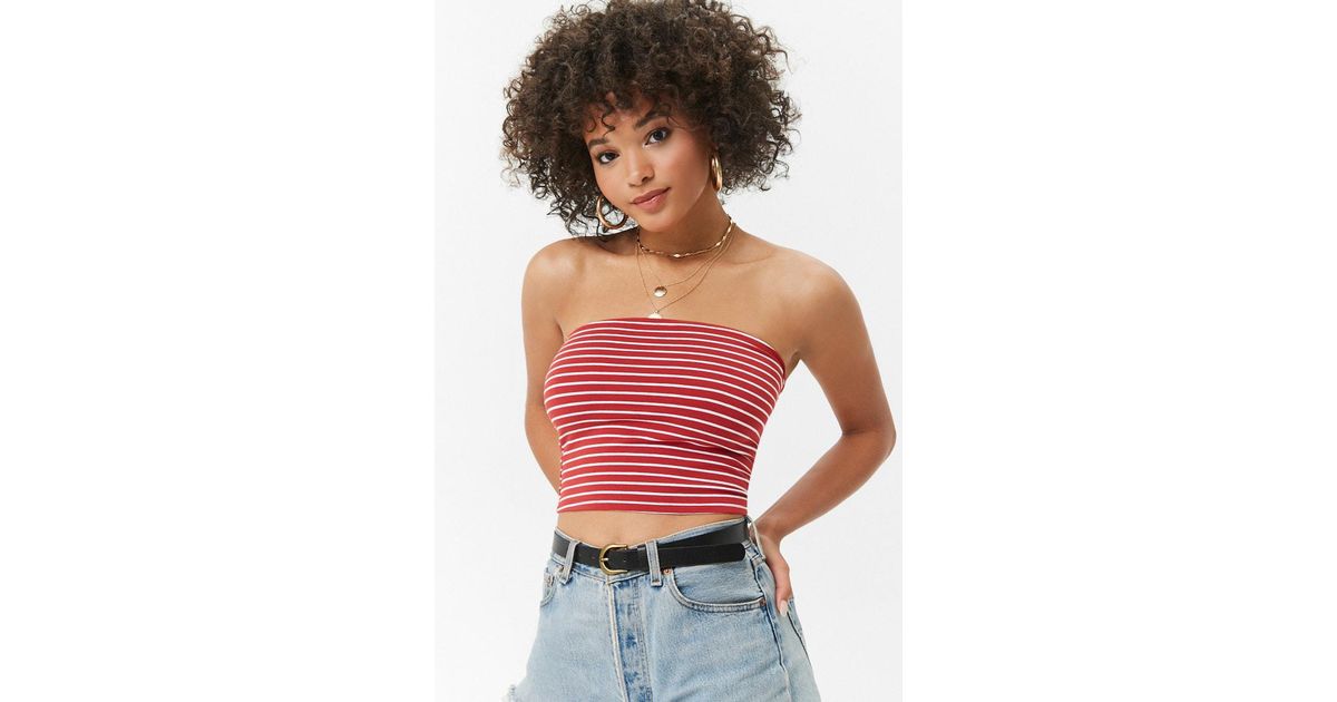 forever 21 white tube top