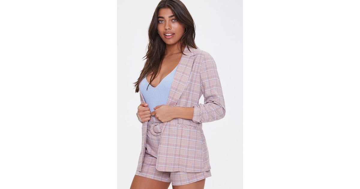 forever 21 plaid blazer