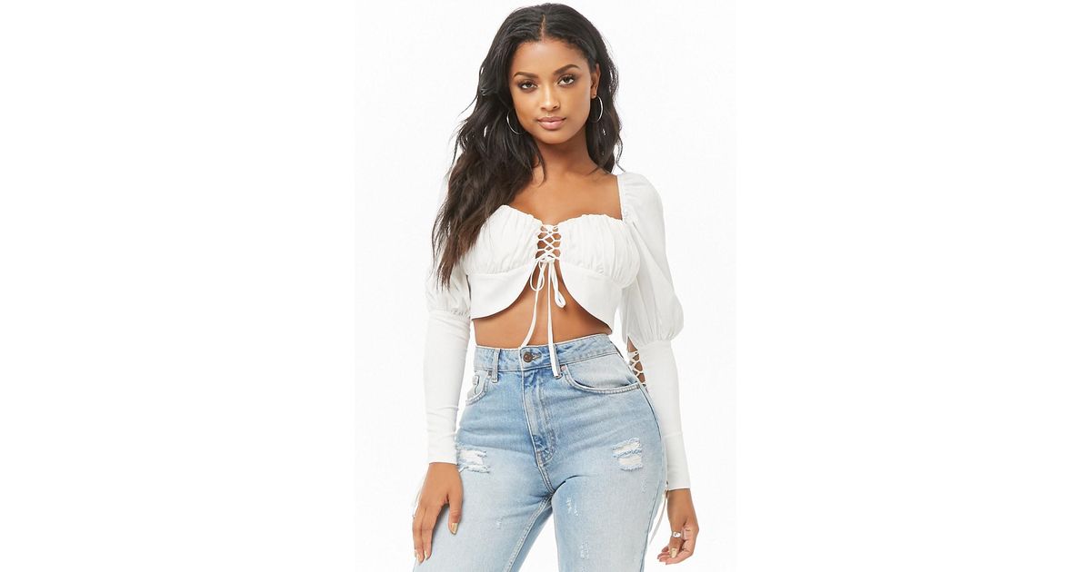 woven crop top forever 21