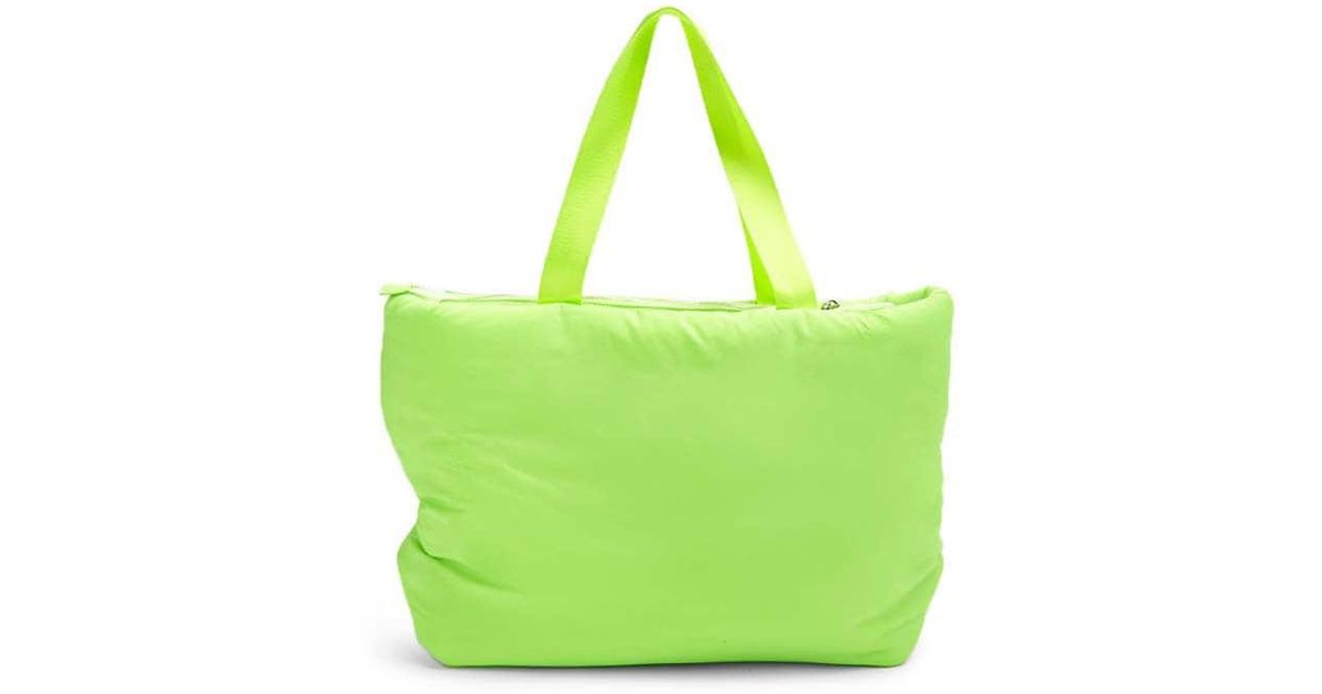 Forever 21 Synthetic Neon Puffer Tote Bag , Neon Green | Lyst